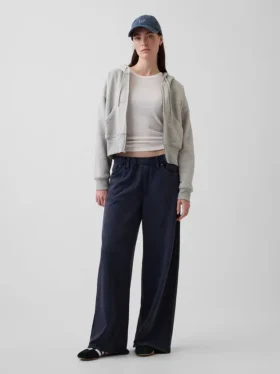Zware, ruimvallende joggingbroek in Jeansstijl