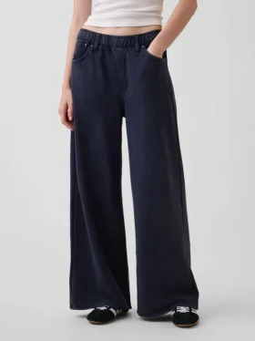 Zware, ruimvallende joggingbroek in Jeansstijl