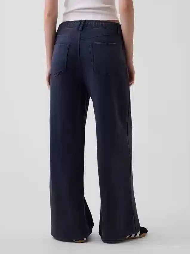 Zware, ruimvallende joggingbroek in Jeansstijl