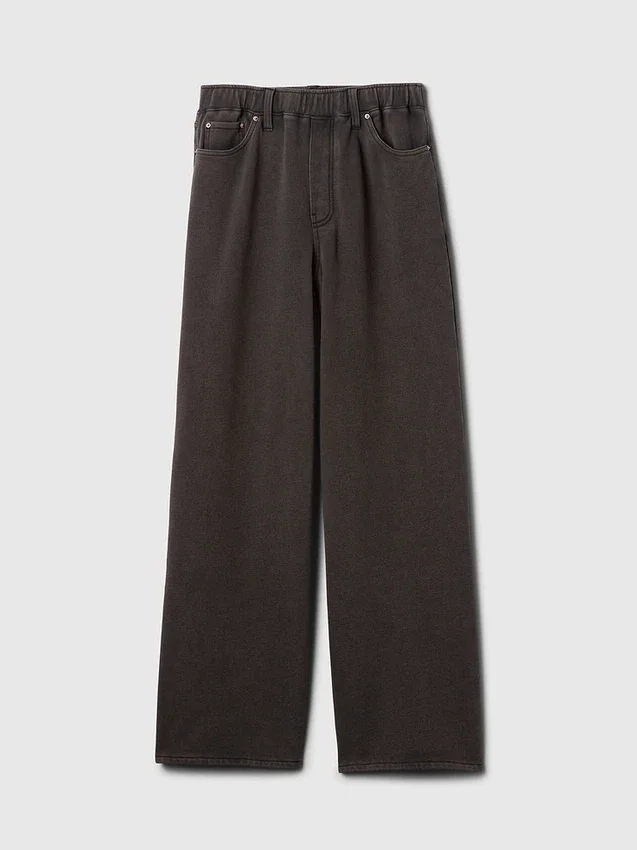 Zware, ruimvallende joggingbroek in Jeansstijl