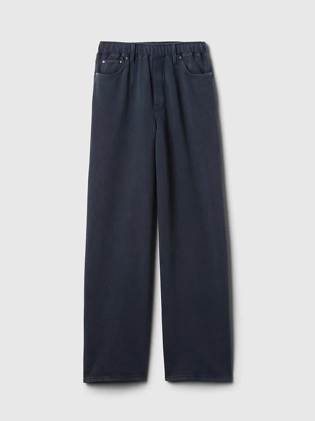 Zware, ruimvallende joggingbroek in Jeansstijl