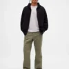 Zware twill '90s loszittende kaki broek