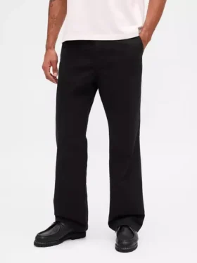 Zware twill ’90s loszittende kaki broek