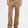 Zware twill '90s loszittende kaki broek