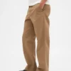 Zware twill '90s loszittende kaki broek