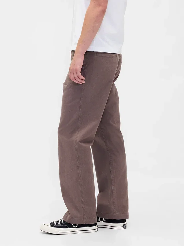 Zware twill '90s loszittende kaki broek