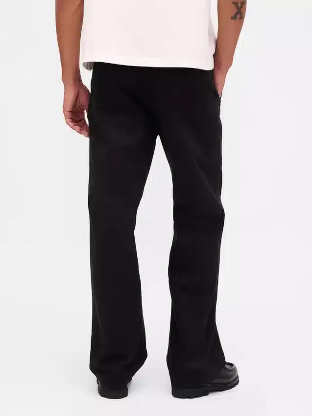 Zware twill '90s loszittende kaki broek