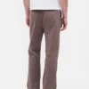 Zware twill '90s loszittende kaki broek