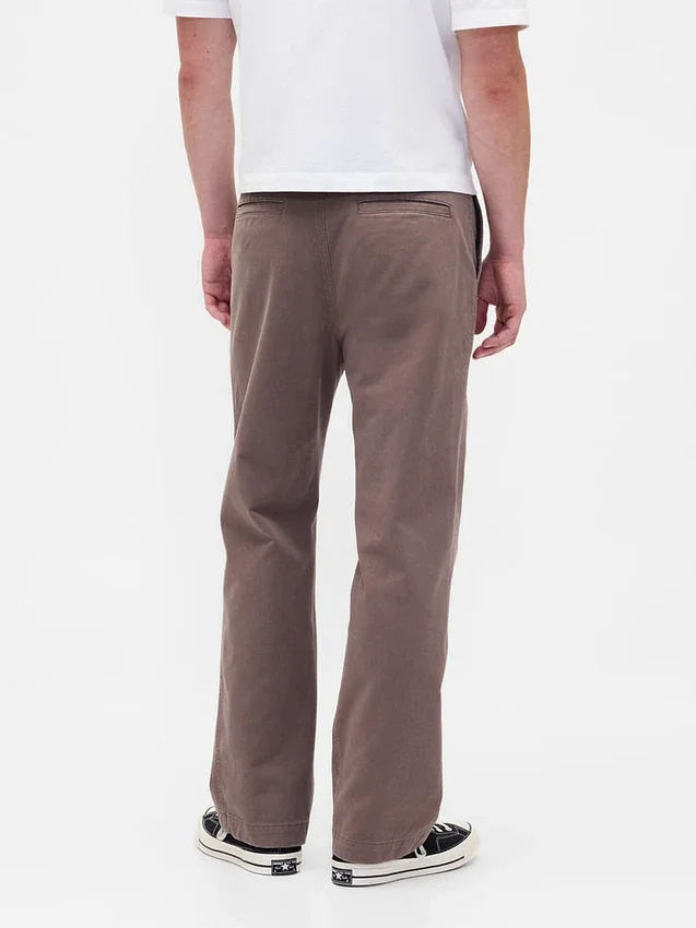 Zware twill '90s loszittende kaki broek