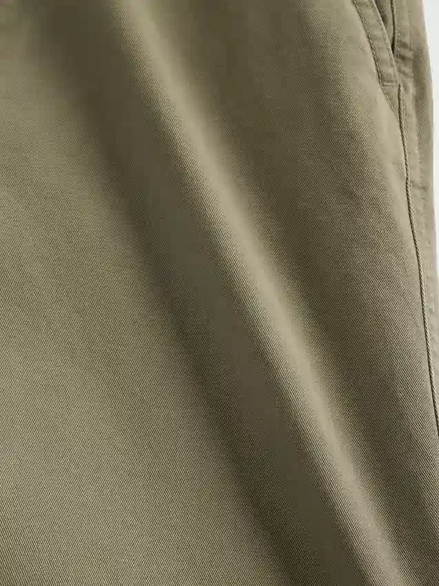 Zware twill '90s loszittende kaki broek