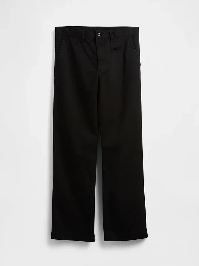 Zware twill '90s loszittende kaki broek