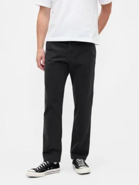 Zware twill, relaxte rechte kaki