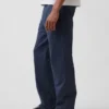 Zware twill, relaxte rechte kaki