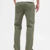 Zware twill, relaxte rechte kaki