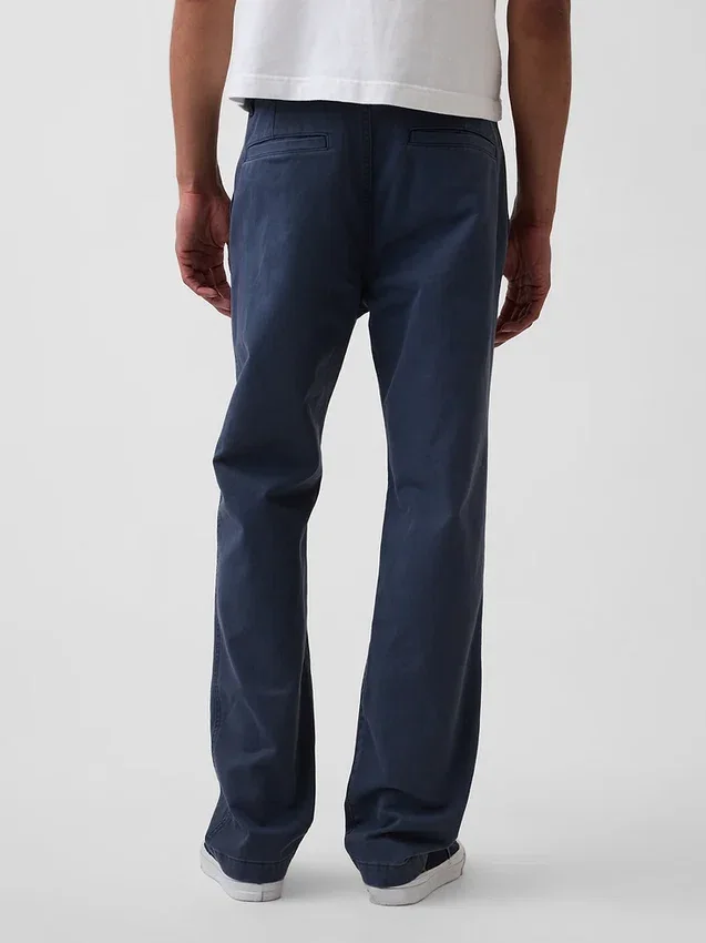 Zware twill, relaxte rechte kaki