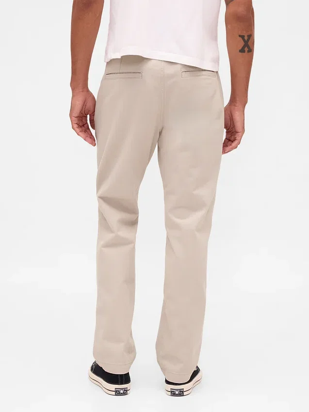 Zware twill, relaxte rechte kaki