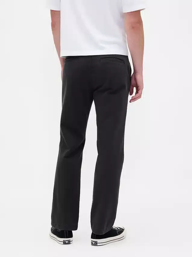 Zware twill, relaxte rechte kaki