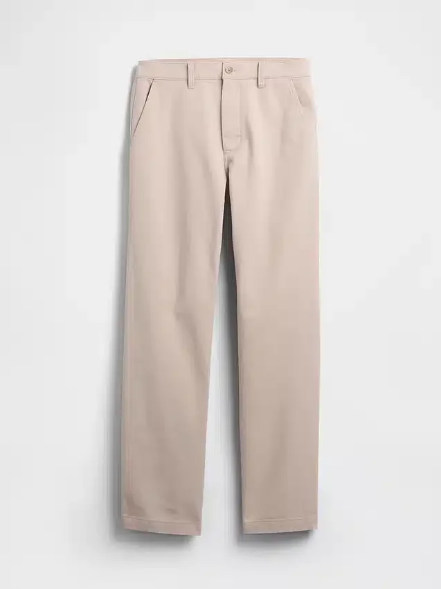 Zware twill, relaxte rechte kaki