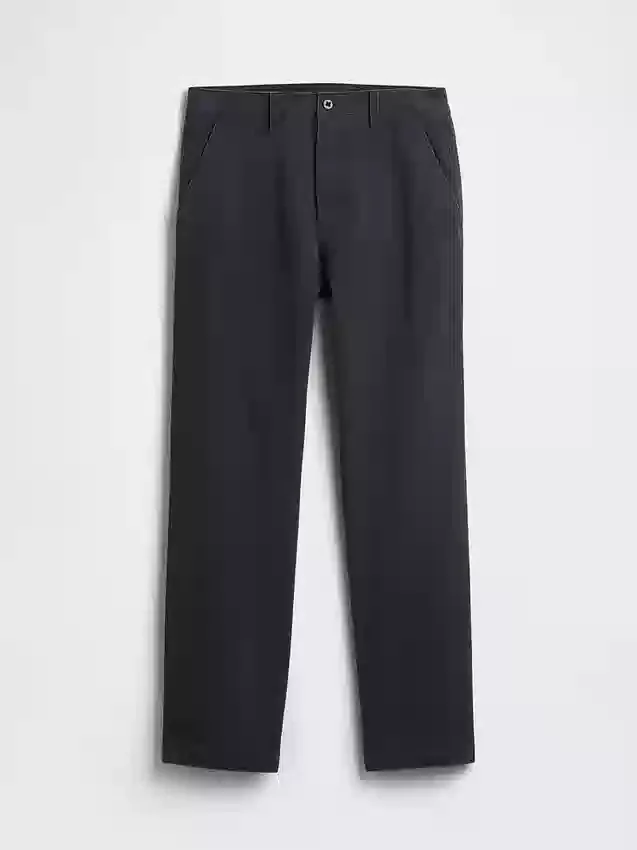 Zware twill, relaxte rechte kaki